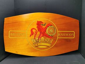Britisch Railways (XL Holzwerbeschild) - Eisenbahnunternehmen, das von 1949 bis 1964 unter diesem Namen firmierte
