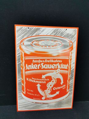 Sauerkrautfabrik H.Dickmann / Feinstes Delikatess Anker-Sauerkraut (Um 1955)