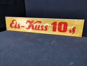 Eis-Kuss 10 Pfenning / Blechstreifen um 1930