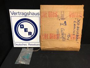 Deutsches Reisebüro - Vertragshaus (Emailschild von 1970)