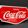 Coca Cola Fahnenschild aus der Zeit vor 1945 (beidseitig emailliert)