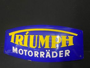 Triumph Motorräder Emailschild Nürnberg