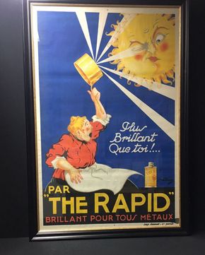 Rapid; The - Metallputz XXL Werbeplakat (Um 1925) gerahmt.