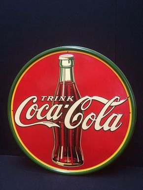 Coca Cola Blechschild (um 1930) in unfassbaren Traumzustand