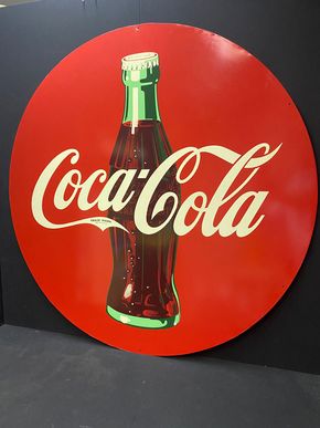 Coca Cola Blechwerbeschild im XXXL-Format (Österreich, um 1980)
