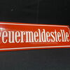 Feuermeldestelle Zuckerguss Emailschild um 1905 