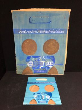 Hofbrauhaus München - Originalentwurf zu einem Pappträger (Wohl 50er Jahre) / Originalzeichnung von Franz Weiss - (Unikat)
