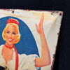 St. Pauli Girl Beer - Bremen - Pin Up Blechschild  48 x 38 cm - D 1958