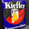 Kieffer Konserven-Gläser (Gewölbte Emailleschild um 1925)