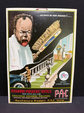 PAC - Weiche Reinigungsbürsten (Werbepappe um 1925 - Traumentwurf)