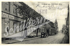 Postkarte mit alten Reklameschildern