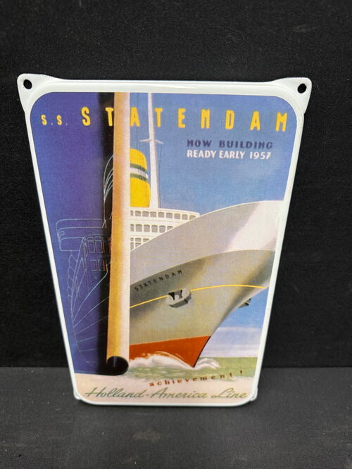 Holland-America-Linie / S.S. Statendam (Emailleschild Reproduktion)