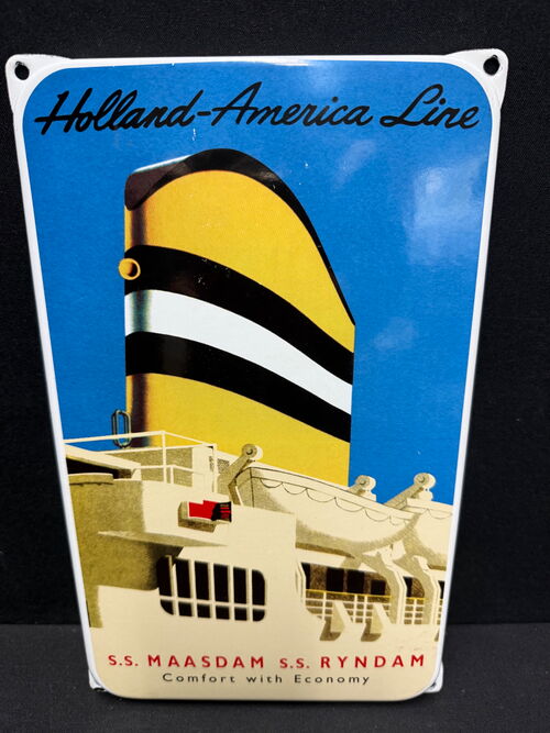 Holland-America-Linie / S.S. Statendam (Emailleschild Reproduktion)