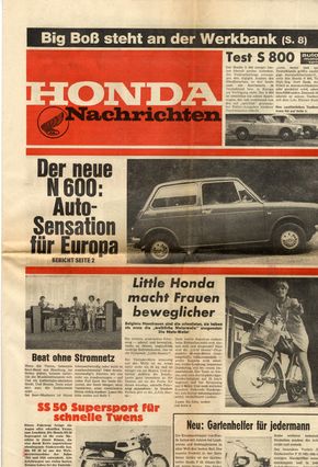 Honda Nachrichten (Zeitung) aus der Zeit um 1970