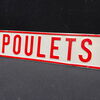 Schlachterei-Blechschild „Poulets“