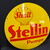 Shell Stellin Pumpe (Gewölbtes rundes Emailleschild 1925/1930)