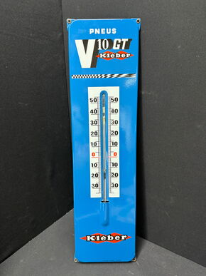 V 10 GT - Pneus Kleber - Emaillethermometer (50er Jahre)