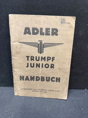 Adler Trumpf Junior 1 Liter Handbuch (ca.1935)