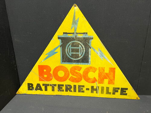 Bosch Batterie-Hilfe (Blechschild aus dem Jahr 1932)