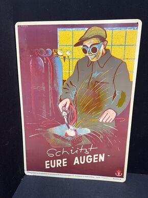 Blechschild zur Unfallverhütung (Motiv 4)