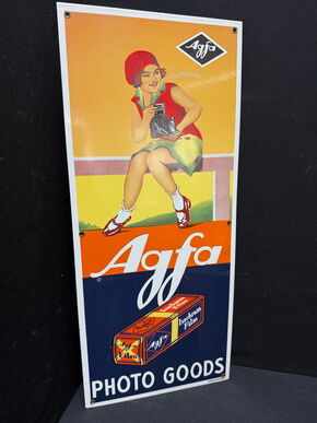 Agfa Photo Goods (Flaches neuzeitliches Emailleschild)