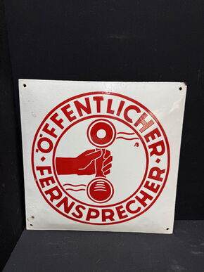 Öffentlicher Fernsprecher (Emailleschild 1930/1950)