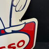 Esso Emailleschild (neuzeitlich) - Darstellung des Öltropfenmännchens (leicht gewölbt)