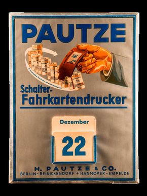 Pautze Schalter-Fahrkartendrucker um 1930/50