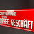 Niederlage von Kaiser´s Kaffeegeschäft Emailschild 150 x 45 cm um 1915 