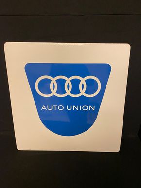 Auto Union Audi Emailschild 60x60 cm - D um 1955