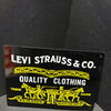 Levi Strauss & Co Levis Jeans - Emailschild - flach - 25 x 35 cm um 1980
