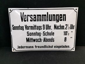 Versammlungen - Jedermann freundlichst eingeladen (1930/1950)