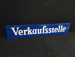 Verkaufsstelle - Original Blechschild aus der Zeit um 1955