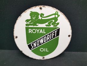 Royal Snowdrift Oil - Emailleschild (1930/1950)