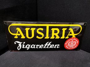 Austria Zigaretten - Österreichische Tabak-Regie (Emailleschild um 1925)