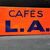 Cafés L.A. - Zweiseitig emaillierter Ausleger (Um 1950)