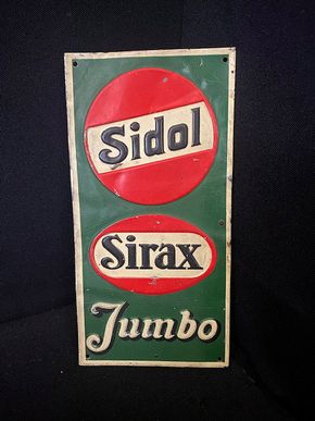 Sidol Sirax Jumbo Türschild Blechschild um 1930