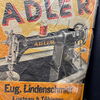 Adler Nähmaschinen Blechschild XL Größe - Tübingen - NOS -  73 x 50 cm D um 1925/30