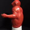 Porzellanfigur Mercedes Schuhe Affe in rot - um 1915
