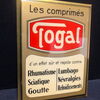 Togal Blechschild mit Semi-Glas-Überzug um 1925 (Variante 5 XL) auf französisch. (A13)