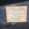 Vorsicht! - Treppe ist gebohnert (Emailleschild mit original Anbringzettel)