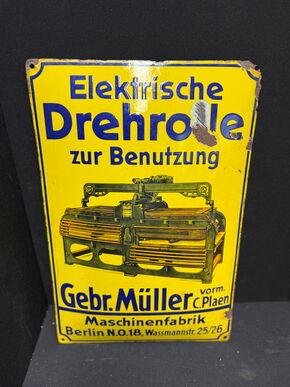 Elektrische Drehrolle - Maschinenfabrik Gebrüder Müller Berlin (Um 1920)