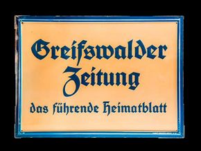 Greifswalder Zeitung um 1920