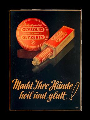 Glysolid Hautpflegemittel, um 1950