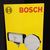 4 Bosch Blechschilder Zündkerze, Scheinwerfer, Batterie, Motorblock um 1960/70
