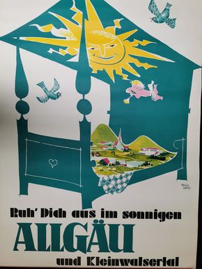 Allgäu und Kleinwalsertal Werbeplakat -  (60er Jahre)