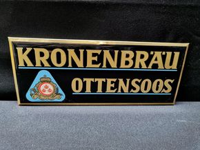 Kronen Bräu Ottensoos - Semiglas-Schild aus der Zeit um 1960