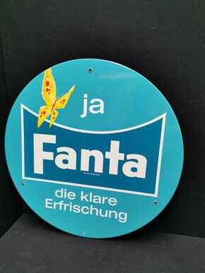 Fanta - Die klare Erfrischung - Werbeschild in Originalverpackung (Um 1965)