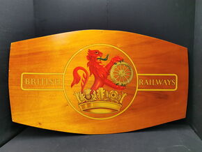 Britisch Railways (XL Holzwerbeschild) - Eisenbahnunternehmen, das von 1949 bis 1964 unter diesem Namen firmierte