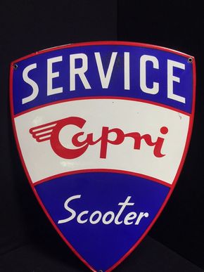 Service Capri Scooter Emailleschild 